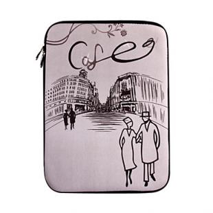 14" Street Scene Design Laptop Sleeve Protect Case