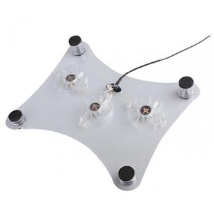 3 Fan USB Tilt Cooling Pad for Laptop (White)