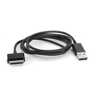 USB Data Sync Charger Cable for Asus EeePad Transformer TF101 TF201 TF300 SL101 (Black) 