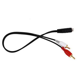 3.5mm Audio Jack (Female) to RCA Audio Cable (20cm)