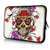 Skull Rose Neoprene Laptop Sleeve Case for 10-15