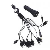 10-in-1 USB/Car Power Adapter/Charger for Cellphones 