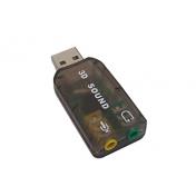 External 5.1 USB 3D Audio Sound Card Adapter for Desktop Notebook - Portable Convenience Design - Brown (SMQ4605)