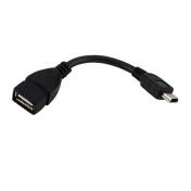 Mini USB Male 5 Pin to USB Female OTG Cable for Cell Phones 