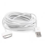 USB Cable for iPad, iPhone and iPod (Apple 30 pin, 3m)
