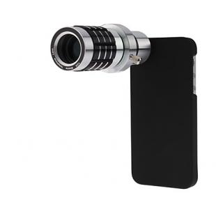 Detachable 12X Telephoto Lens Set with Back Case for iPhone 5 