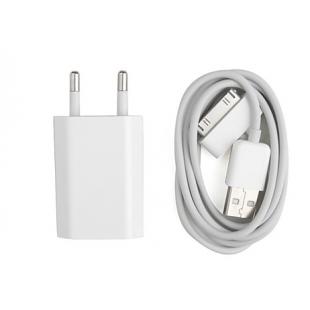 USB Charger + Cable for iPhone 4/4S (Apple 30 pin)