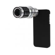Detachable 12X Telephoto Lens Set with Back Case for iPhone 5 