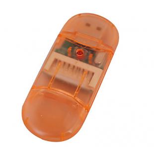 Sundike USB 2.0 SDHC SD/MMC Card Reader (Orange)