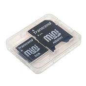 2GB Transcend MiniSD Memory Card and SD SDHC Adapter 