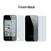 Front and Back Clear Screen Protector Full Body with Cleaning Cloth for iPhone 4/4S 