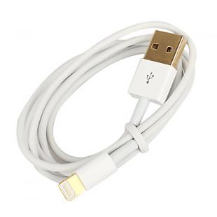 Gold Plated 8 Pin USB Charge and Sync Cable for iPhone 5/5S, iPad Mini, iPad 4, iPods (White, 100cm) 