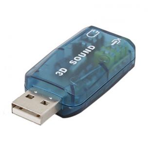 USB to Audio Crystal Blue Sound Card