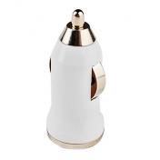 Mini USB Car Charger for iPhone (White) 