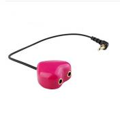 Heart Stereo Headphone Earphone Splitter Cable Adapter