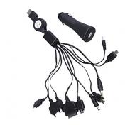 10-in-1 USB/Car Power Adapter/Charger for Cellphones