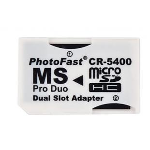 Dual Micro SD/TF SDHC to MS Pro Duo Memory Card Adapter