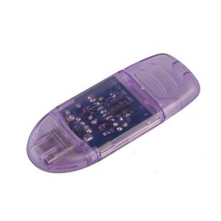 USB 2.0 SDHC SD/MMC Card Reader (Purple)